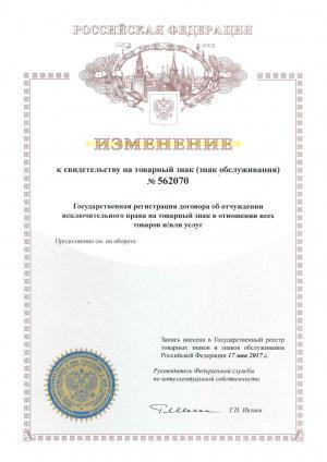 свидетельство изменение тз