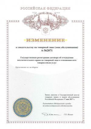 свидетельство изменение 071